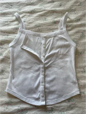 American Eagle White Tank Top thumbnail 1