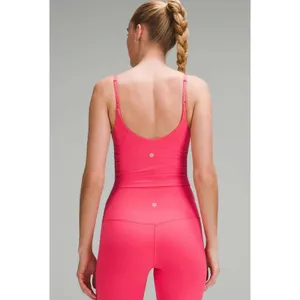 Lululemon Women's Align Cropped‎ Cami Tank Top A/B Cup In Glaze Pink Size 0 thumbnail 2