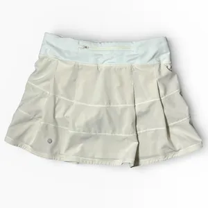 Lululemon Pace Rival Mid Rise Skirt Lemon Sorbet Size 4 Athletic Tennis Long EUC thumbnail 2