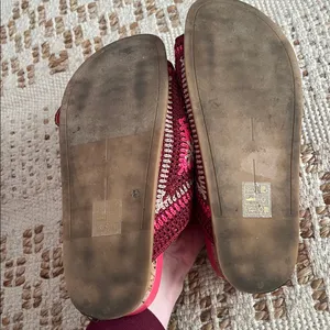 Anthropologie Dolce Vita Ralli Sandals Pink Size 7 Slip On Buckle Thick Strap thumbnail 4