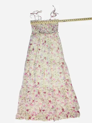Pink Lily Floral Smocked Tiered Maxi Dress thumbnail 7