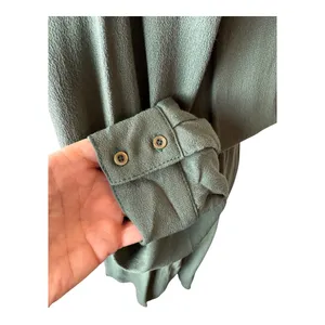 Maeve Anthropologie Dress Women XS Olive Green Faux Wrap Mini Preppy‎ Boho Retro thumbnail 11