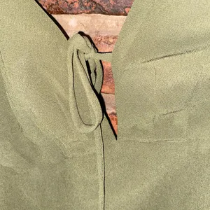 NWT Lulu's Marveled Beauty Olive Green Sleeveless Tie-Front Maxi Dress Large thumbnail 5