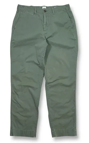 Gap Straight Khaki‎ Green Cotton Chino Pants Casual Trousers Womens 8 thumbnail 1
