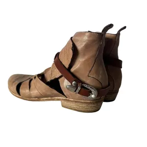 STEVEN‎ By Steve Madden Cut Out Ankle Boots Distressed leather Women's Size 38 thumbnail 14