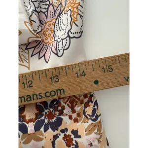 Free People Blouse Womens M White Floral Run Free Balloon Sleeve Tie Front Silky thumbnail 15