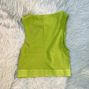 Lime green Nike air workout yoga running sports crop top thumbnail 5