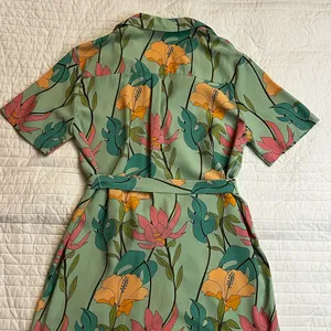 Lulus Totally Tropical Light Green Floral Print Button-Up Shirt Dress thumbnail 7