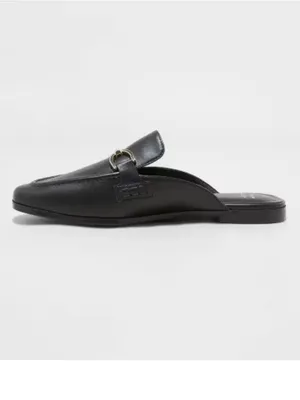 Black loafer mule flats thumbnail 7