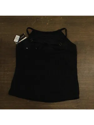 NWT Island Escape Womens Crochet Underwire Tankini Top Swim N760149 Black 14 thumbnail 4