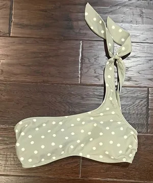 Abercrombie Polka Dot One-Shoulder Bikini Top Small thumbnail 1