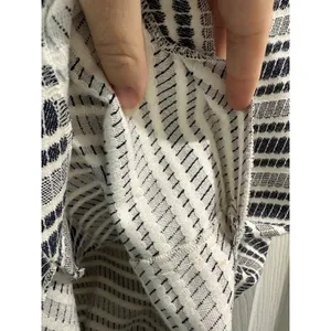 Ann Taylor Petite Navy & White Striped Textured Pencil Skirt 0P Coastal XSP PXS! thumbnail 6