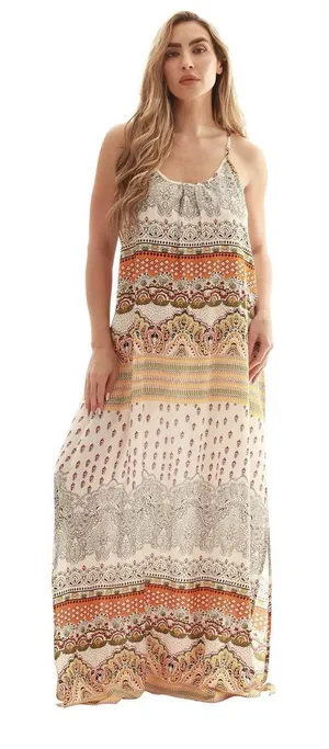 Riviera Sun Women's Maxi Dress Spaghetti Strap Sundress Summer Boho Beach NWT 2X thumbnail 1