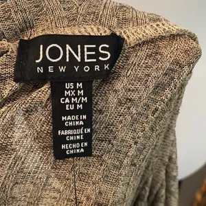 Jones New York NWT szM long sleeve heathered grey tan cowl neck high low tunic thumbnail 13