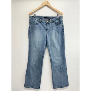 J Crew Jeans‎ Size 10 Womens Blue Cotton Blend Straight Leg Mid Rise thumbnail 2