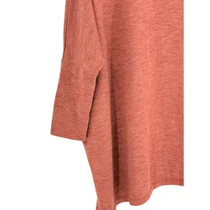 Yelete‎ Womens Medium Rust Burnt Orange Dolman Sleeve Knit Top Oversized Boho thumbnail 5