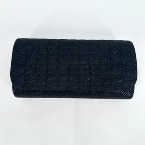 Clutch Purse Evening Bag Shoulder Strap Small Flap Black Shimmer Sparkle Prom thumbnail 10