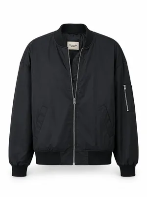 Abercrombie Black Insulated Bomber Jacket Women’s M Water Resistant thumbnail 2