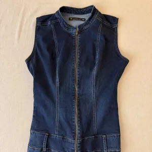 LOWLA Colombian Shapewear Denim Jumpsuit Butt Lift Tummy Control Size 9‎ thumbnail 9