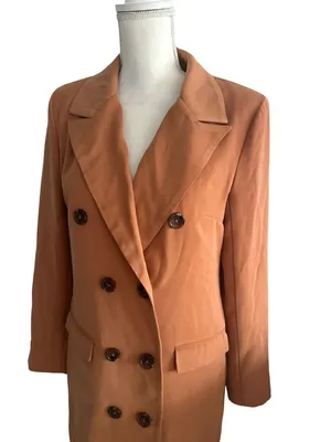 LOVERS AND FRIENDS Tan Long Sleeve Blazer Dress Size Small thumbnail 2