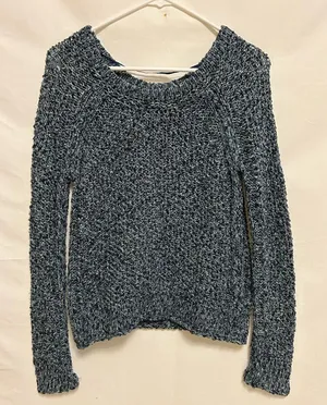 Free People Marled Blue Sahara Star Crew Neck Long Sleeve Sweater Size‎ XS thumbnail 1