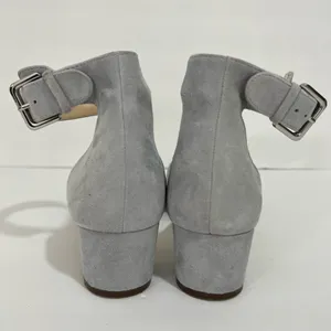 Nine West Dusty Blue Gray Suede Leather Block Heels Size 10 thumbnail 5