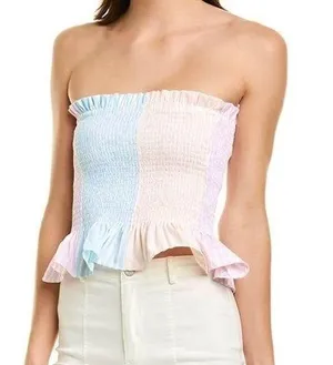 Petersyn New Smocked Ruffle Tube Top Marianna Tutti thumbnail 1