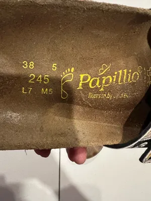 Papillio by Birkenstock Madrid sandals with a peacock brown patterned strap 7 thumbnail 9
