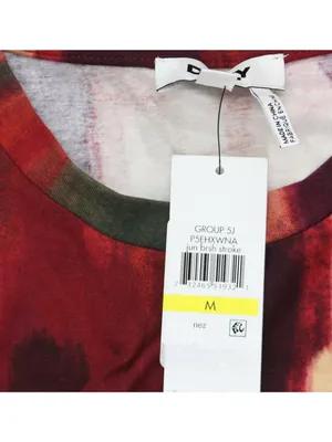 NWT DKNY Abstract-Print Logo T-Shirt P5EHXWNA June Brush Stroke Red M thumbnail 12