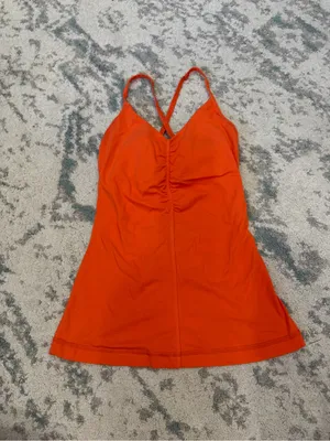 Lululemon Open Your Heart Tank Dazzling Orange Y2K Vintage Size 4 thumbnail 3