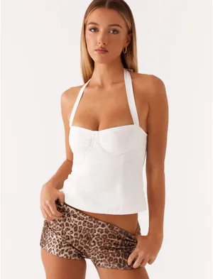 Peppermayo Leopard Print Sequin Mini Shorts thumbnail 4