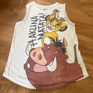 Size Medium Disney The Lion King Simba Pumba Hakuna Matata Summer Tank Top GUC thumbnail 1