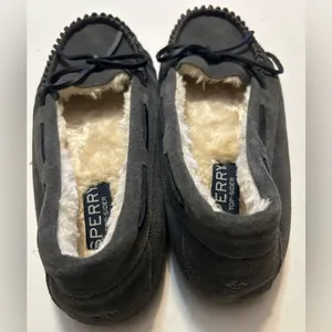 Sperry Top Sider Cushion Gray Suede Leather Moccasin Flat Slipper Size 9size 9 thumbnail 4
