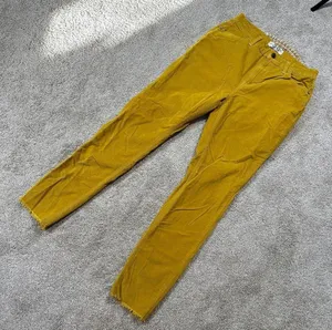 We The Free High Rise Skinny Corduroy Frayed Raw Hem Pants in Mustard Yellow 29 thumbnail 1