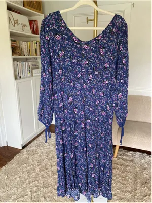 Live To Be Spoiled Floral‎ Midi Dress Boho Cottagecore Prairie Coquette Feminine thumbnail 2