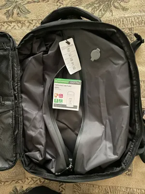 Large travel carry on backpack with suction section Black thumbnail 2