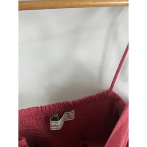 Abercrombie & Fitch Dark Pink Tiered Tie Sleeve Mini Dress Size Large thumbnail 2