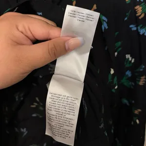 Ganni Black Blue Floral Mock Neck Pleated Crepe Top Blouse Size EU 42 US Large thumbnail 6