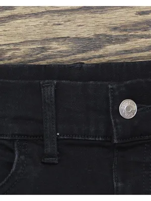 Denim & Co. Cozy Touch Relaxed Straight Jeans A671600 Black 6 Tall thumbnail 5