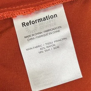 Reformation Women's Orange Velour Velvet Twist Front Strapless Tube Top Size 2 thumbnail 7