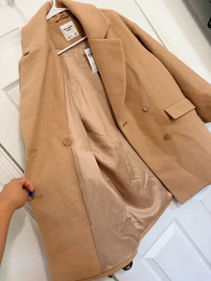 Abercrombie & Fitch Camel Double Breasted Coat XS Petite Old Money Quiet Luxury thumbnail 5