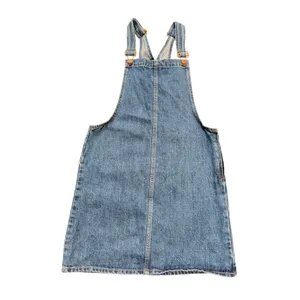 Madewell Denim Pinafore Dress Womens XS Blue Excellent Overall Mini Dress thumbnail 2