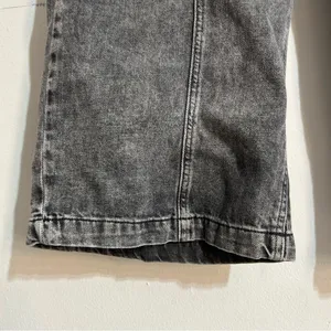 Gap High Rise Wide Leg Cargo Jeans Utility Black Wash Size XL thumbnail 2