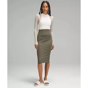Lululemon Nulu Slim-Fit High-Rise Skirt Size 4 Army Green NWT thumbnail 2