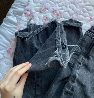 ZARA Black Jeans High-Rise Straight Leg thumbnail 4