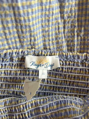 Rays for Days Kelle Cut Out Maxi Dress Coastal Cool Gingham Womens Size Medium thumbnail 11
