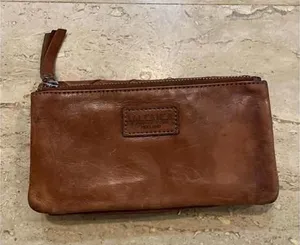 VILENCA Holland Weaved Leather‎ Wallet, Brown 7x3.5” thumbnail 1
