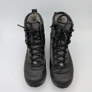 UGG Carora Waterproof Black Teal Leather Winter Boots 1005625 Womens‎ 7.5 thumbnail 4
