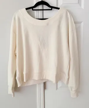 Anthropologie Maeve Bow-Back Oversized Sweatshirt, Size M thumbnail 5