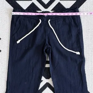 Roxy Oceanside Linen Blend Flare Beach Pants in Black Small thumbnail 8